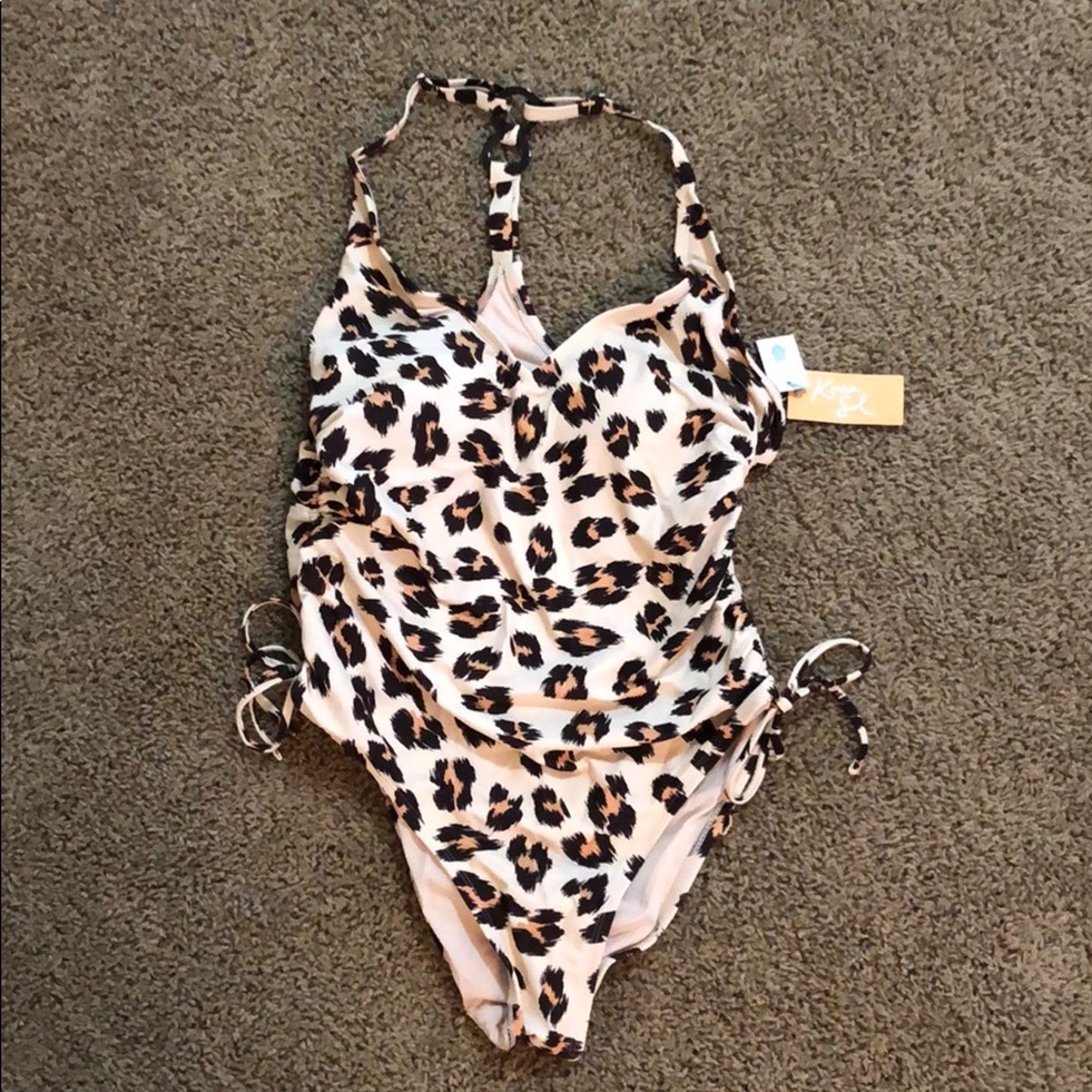 Kona Sol One Piece Swimsuit- Leopard - NWT